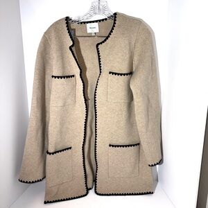 Reformation Isabelle Regenerative Wool Sweater Jacket